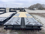 30' Iron Bull FLG Gooseneck Deckover Trailer Mega Ramps - (2) 10,000 lb Axles 914366 - Stryker Dealership Group