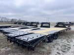 30' Iron Bull FLG Gooseneck Deckover Trailer Mega Ramps - (2) 10,000 lb Axles 914366 - Stryker Dealership Group