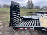 30' Iron Bull FLG Gooseneck Deckover Trailer Mega Ramps - (2) 10,000 lb Axles 914366 - Stryker Dealership Group