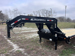 30' Iron Bull FLG Gooseneck Deckover Trailer Mega Ramps - (2) 10,000 lb Axles 914366 - Stryker Dealership Group
