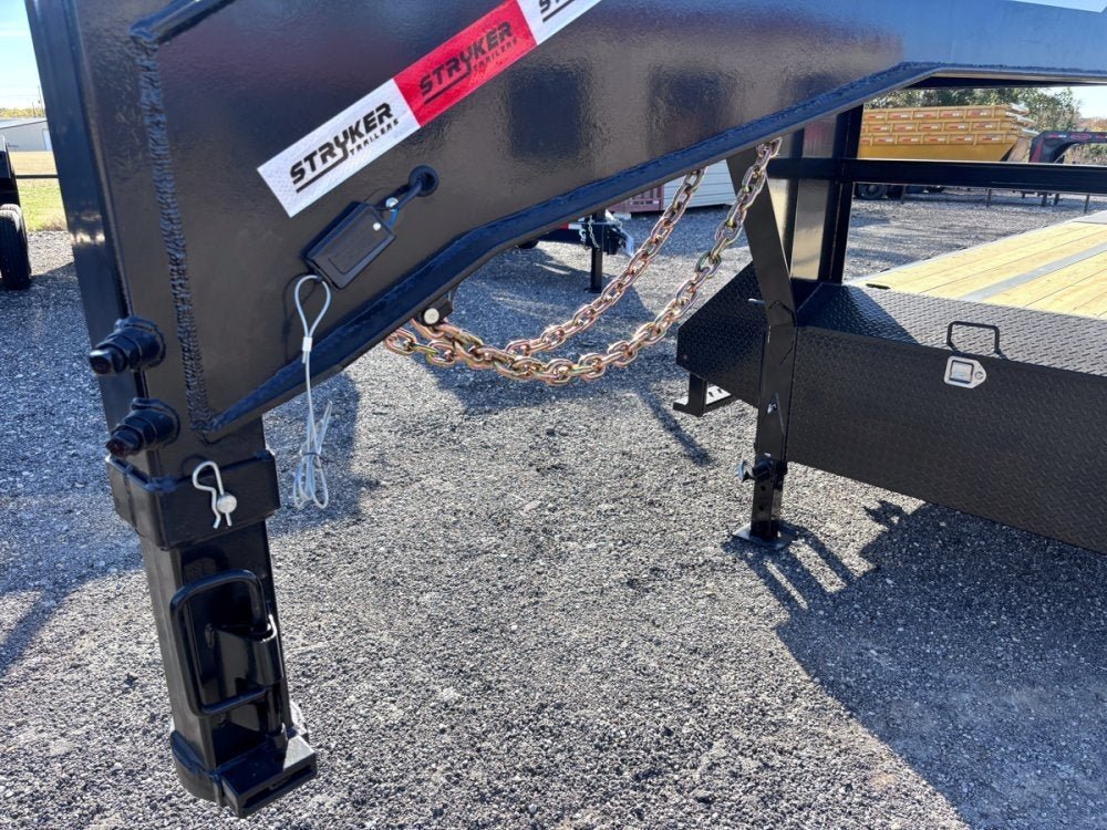 30' Stryker Gooseneck Dual Wheel Deckover Trailer Mega Ramps - (2) 12K Axles 003781 - Stryker Dealership Group