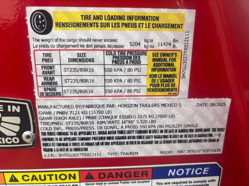 30' EWZ Gooseneck Equipment Hauler 7k Axles - Equipment Trailers - Stryker Dealership Group