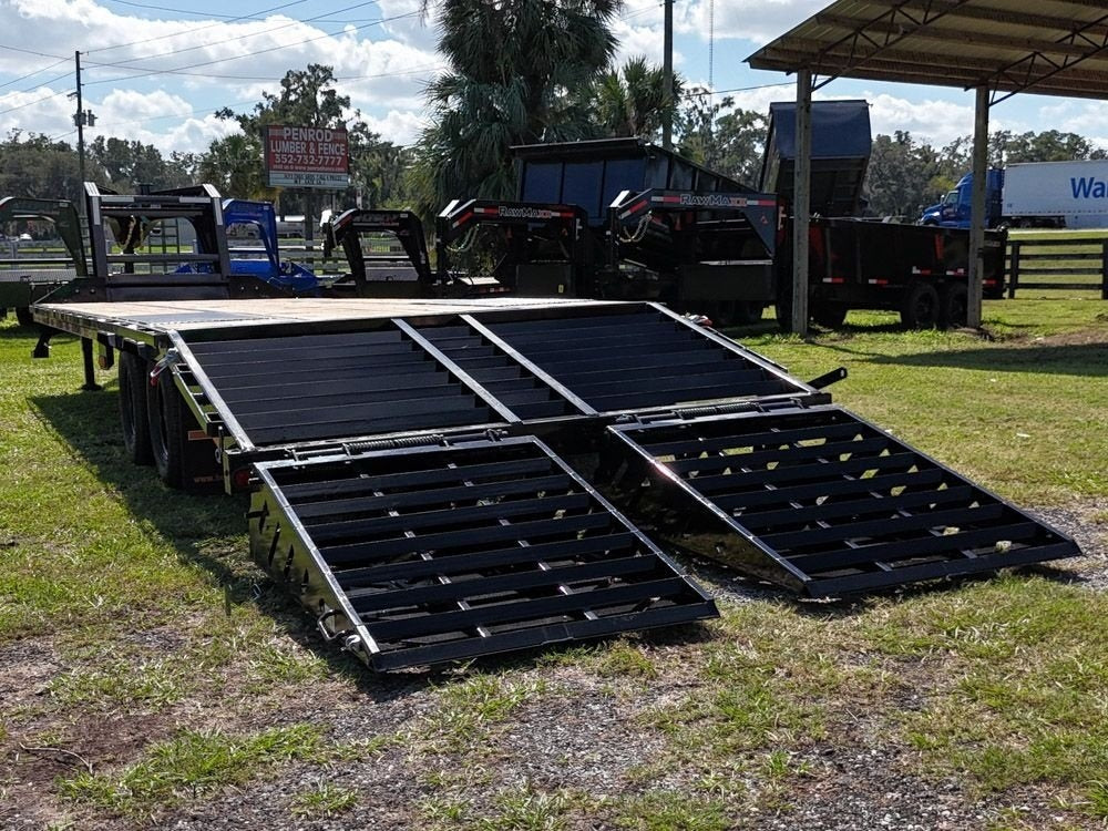 30' FHZ Gooseneck Deckover w/ Mega Ramps (2) 10K Axles - 10K MR DW/Deckover Trailers - Stryker Dealership Group