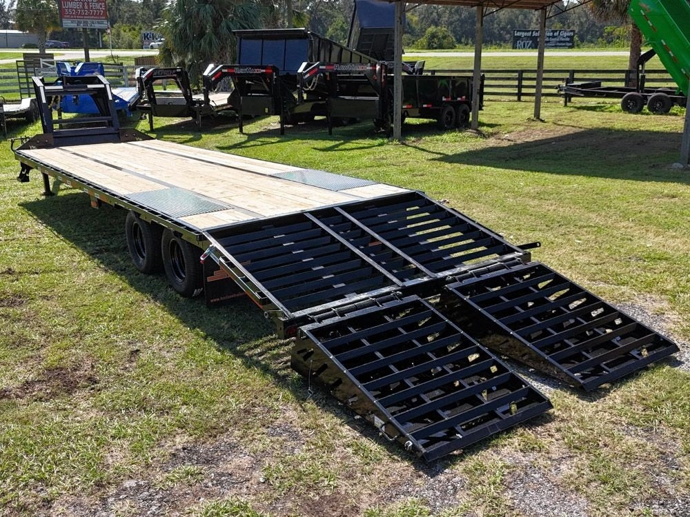 30' FHZ Gooseneck Deckover w/ Mega Ramps (2) 10K Axles - 10K MR DW/Deckover Trailers - Stryker Dealership Group