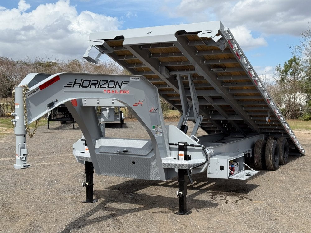 30' Horizon FFH Gooseneck Deckover Full Tilt Trailer - (2) 12k Axles - Deckover Tilt - Deckover Trailers - Stryker Dealership Group