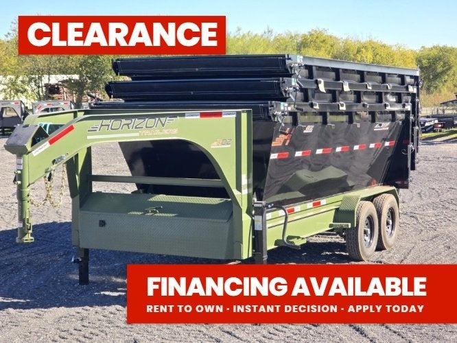 Horizon 16' RDZ GN Roll off Bundle (2) 7k Axles + 3 Bins w/ 4' Walls 007410