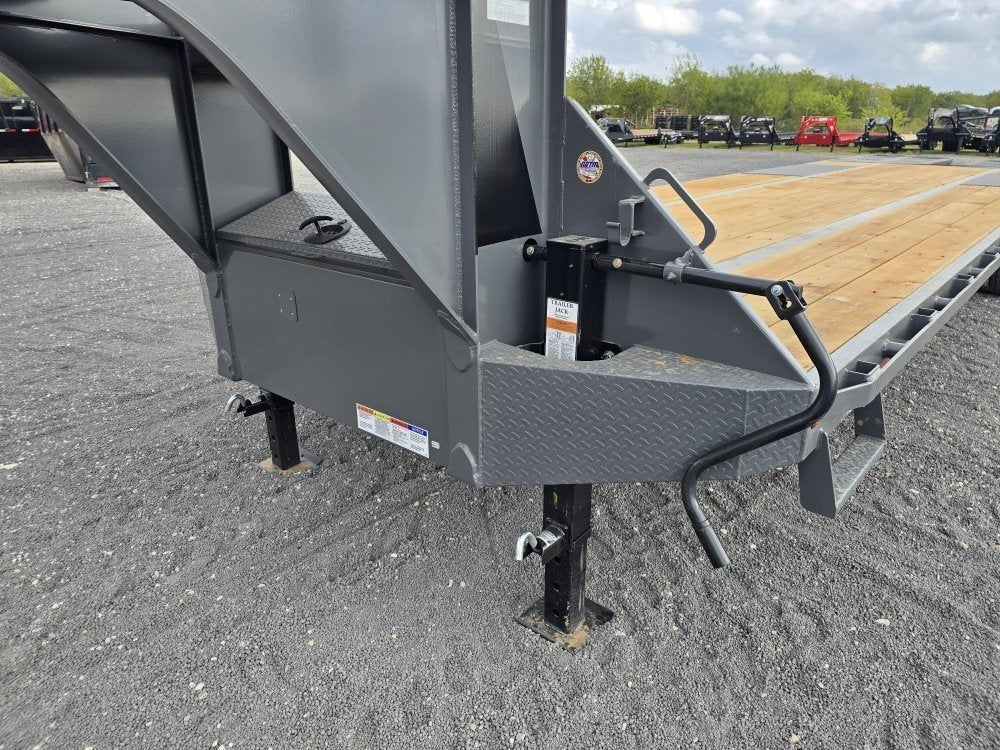 32' DKO Gooseneck Deckover 27' + 5' Mega Ramps (2) 12K Axles 011358 - Stryker Dealership Group
