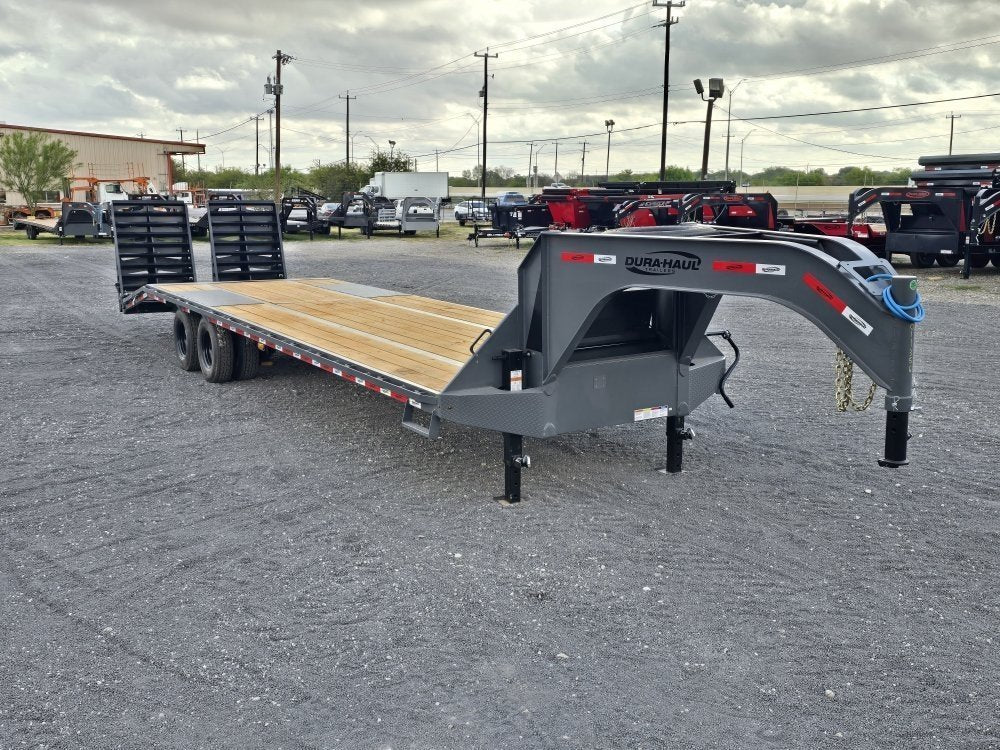 32' DKO Gooseneck Deckover 27' + 5' Mega Ramps (2) 12K Axles 011358 - Stryker Dealership Group