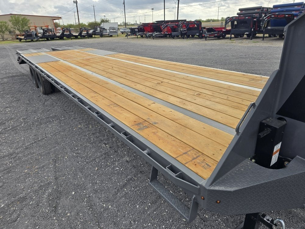 32' DKO Gooseneck Deckover 27' + 5' Mega Ramps (2) 12K Axles 011358 - Stryker Dealership Group