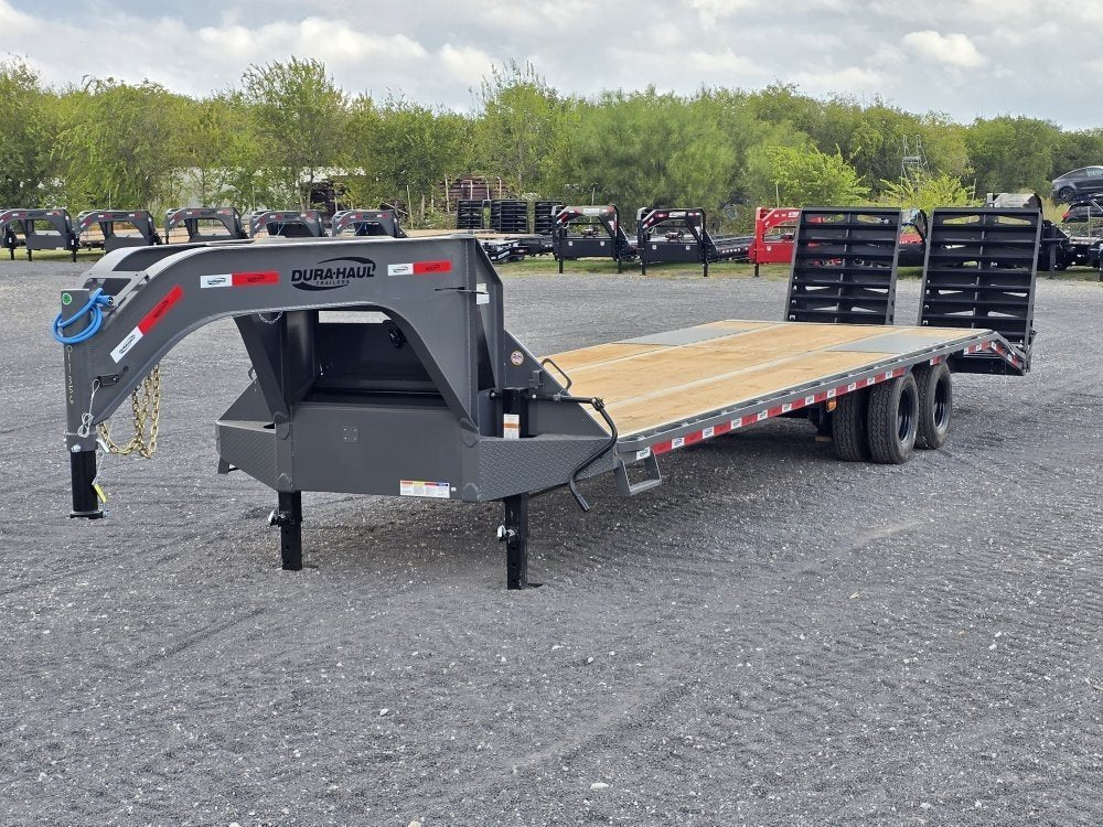 32' DKO Gooseneck Deckover 27' + 5' Mega Ramps (2) 12K Axles 011358 - Stryker Dealership Group