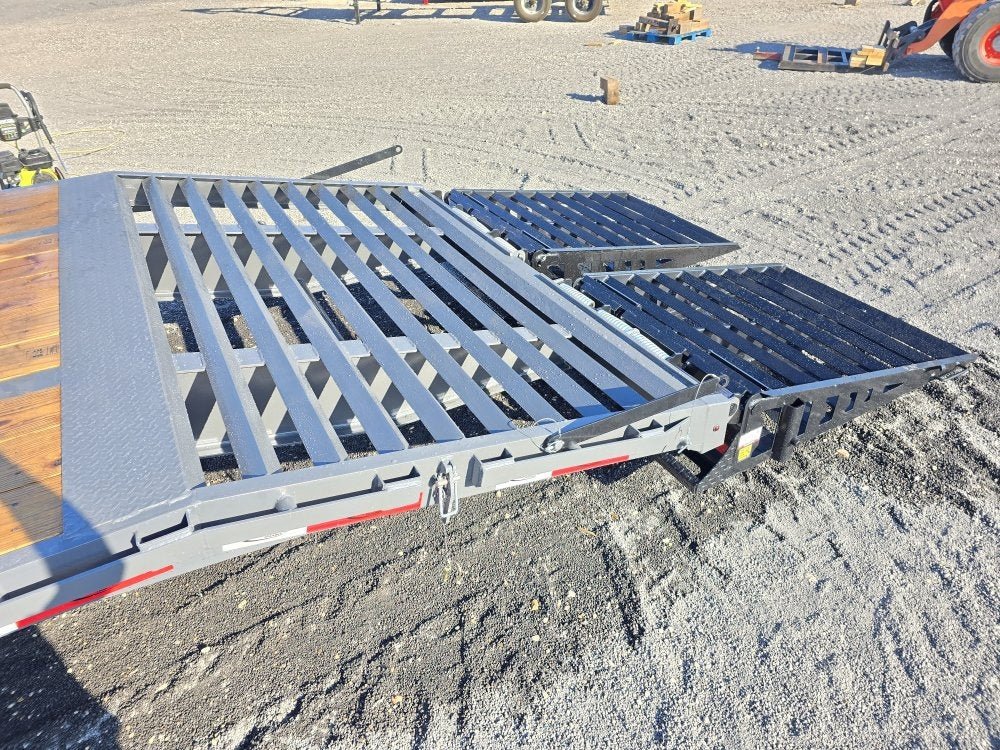 32' DKO Gooseneck Deckover 27' + 5' Mega Ramps (2) 12K Axles 011359 - Stryker Dealership Group