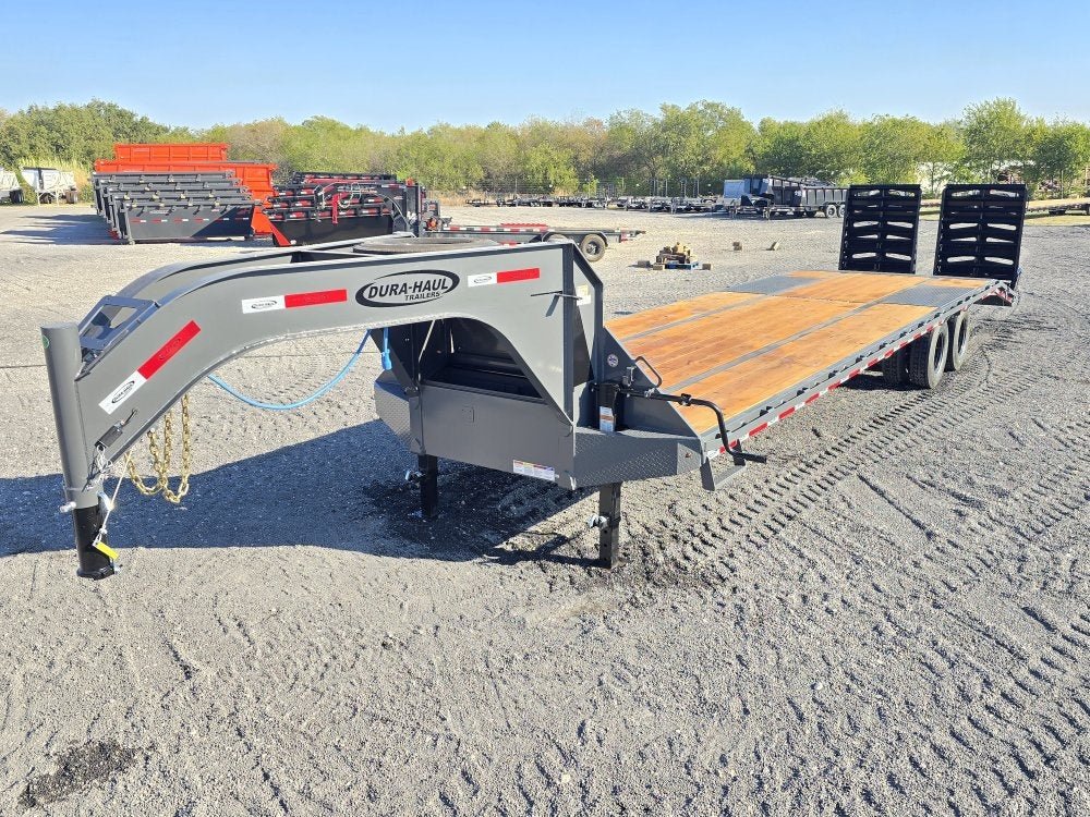 32' DKO Gooseneck Deckover 27' + 5' Mega Ramps (2) 12K Axles 011359 - Stryker Dealership Group