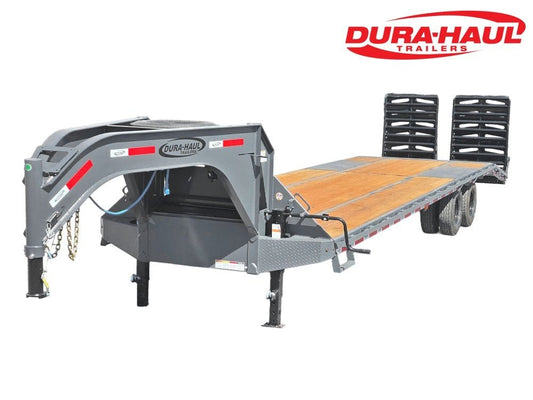 32' DKO Gooseneck Deckover 27' + 5' Mega Ramps (2) 12K Axles 011359 - Stryker Dealership Group