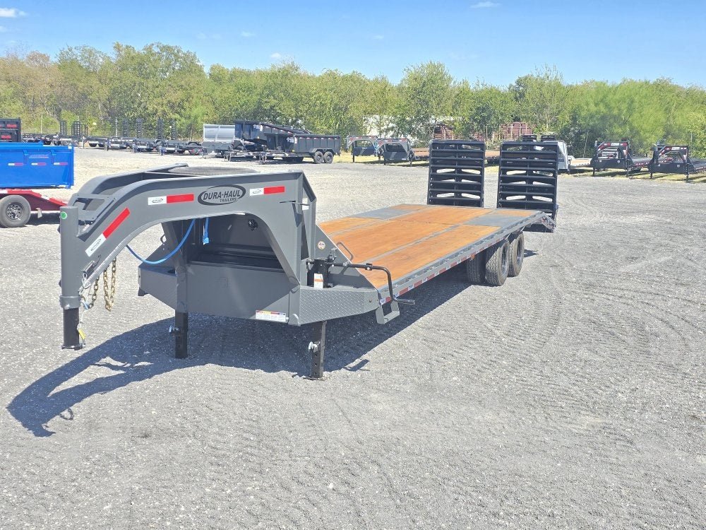 32' DKO Gooseneck Deckover 27' + 5' Mega Ramps (2) 12K Axles 11354 - Stryker Dealership Group