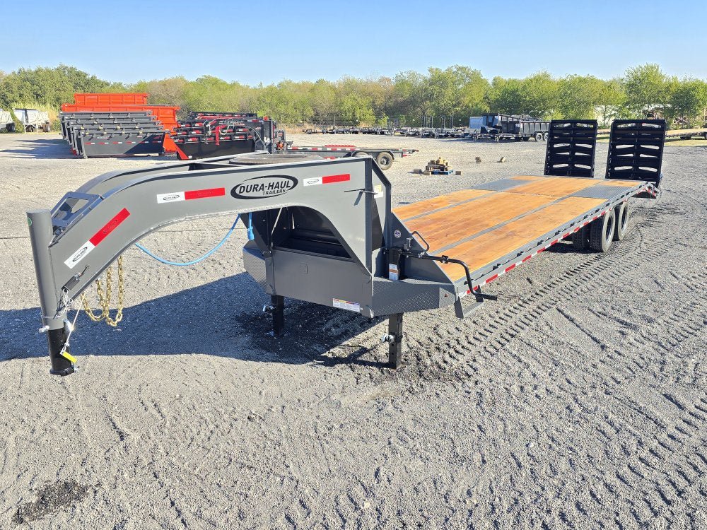 32' DKO Gooseneck Deckover 27' + 5' Mega Ramps (2) 12K Axles 11354 - Stryker Dealership Group