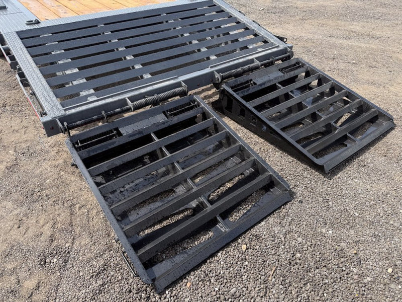 32' Dura-Hual EKH Gooseneck Equipment Trailer Drive Over Fenders Mega Ramps - (2) 10K Axles 010795 - Stryker Dealership Group