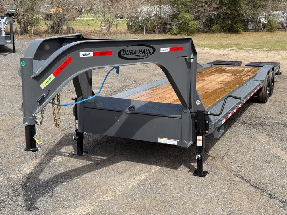 32' Dura-Hual EKH Gooseneck Equipment Trailer Drive Over Fenders Mega Ramps - (2) 10K Axles 010795 - Stryker Dealership Group