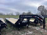 32' Iron Bull FLG Gooseneck Deckover Trailer Mega Ramps - (2) 10,000 lb Axles 912240 - Stryker Dealership Group