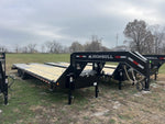 32' Iron Bull FLG Gooseneck Deckover Trailer Mega Ramps - (2) 12,000 lb Axles 912390 - Stryker Dealership Group