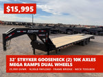 32' Stryker Gooseneck (2) 10K Axles Mega Ramps Dual Wheels 003463 - Stryker Dealership Group