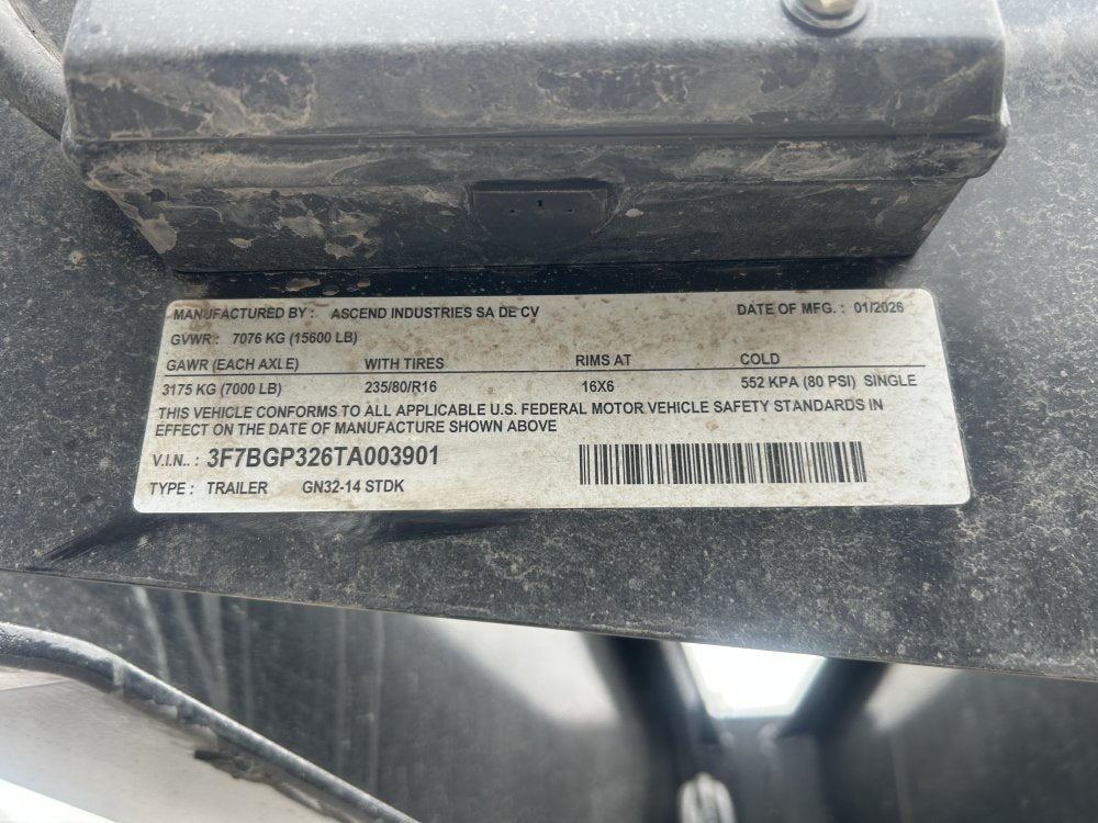 32' Stryker Gooseneck (2) 7K Axles Straight Deck 003901 - Stryker Dealership Group