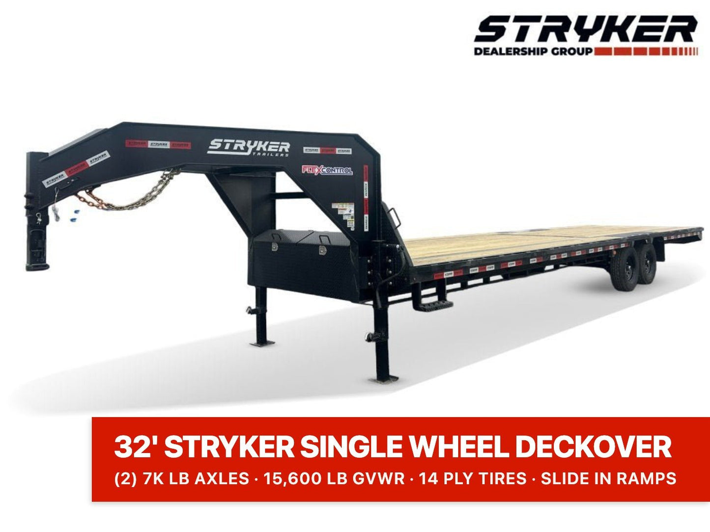 32' Stryker Gooseneck (2) 7K Axles Straight Deck 003901 - Stryker Dealership Group