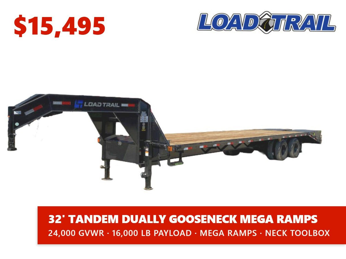 32' Tandem Dually Axle Gooseneck Equipment Hauler Trailer 356549 - Stryker Dealership Group