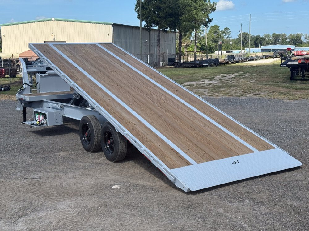 28' Horizon FTS Gooseneck Hydraulic Deckover Tilt Trailer - (2) 10K Axles 016534