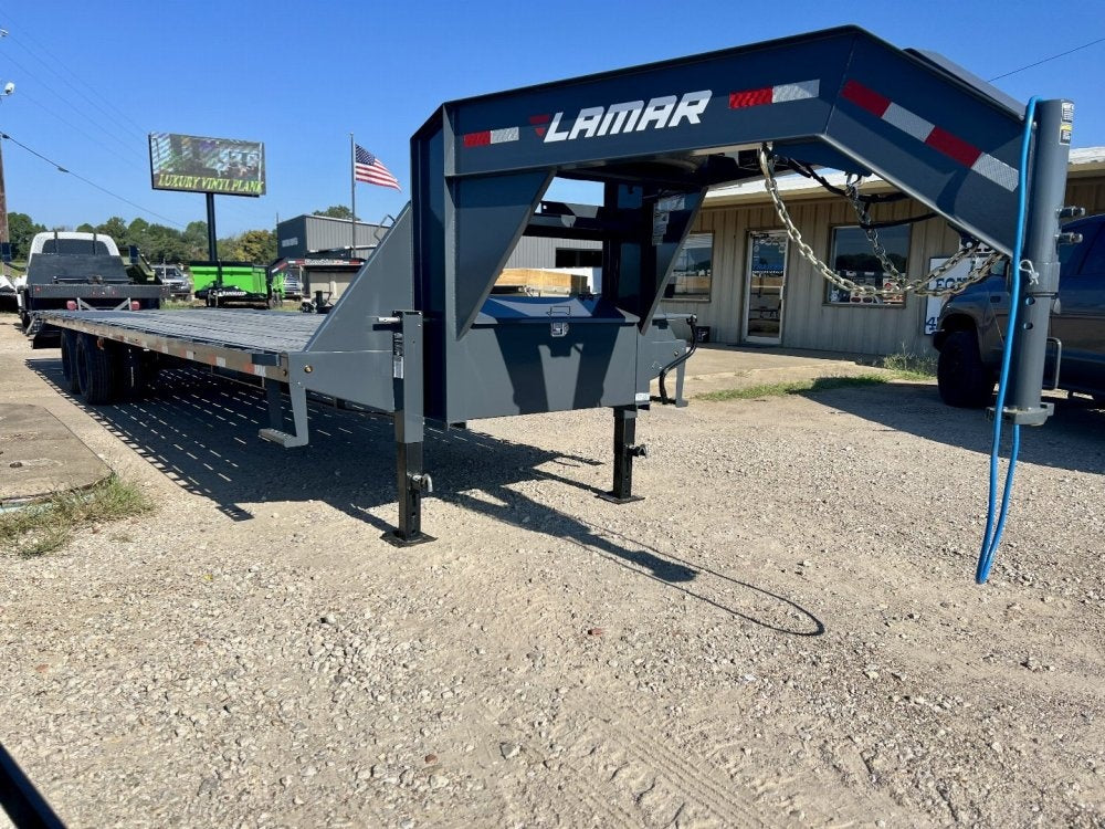 32' FD Gooseneck Trailer 10k Axles Stand Up Ramps - Dual Wheel Deckover/DO 10K MR DW - Stryker Dealership Group