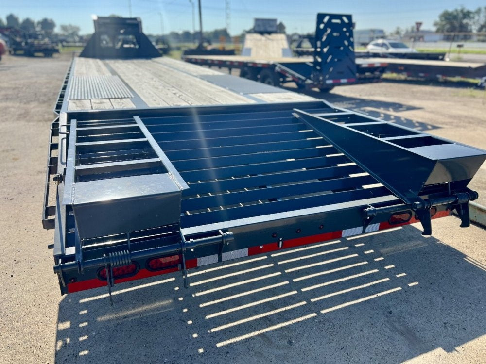 32' FD Gooseneck Trailer 10k Axles Stand Up Ramps - Dual Wheel Deckover/DO 10K MR DW - Stryker Dealership Group