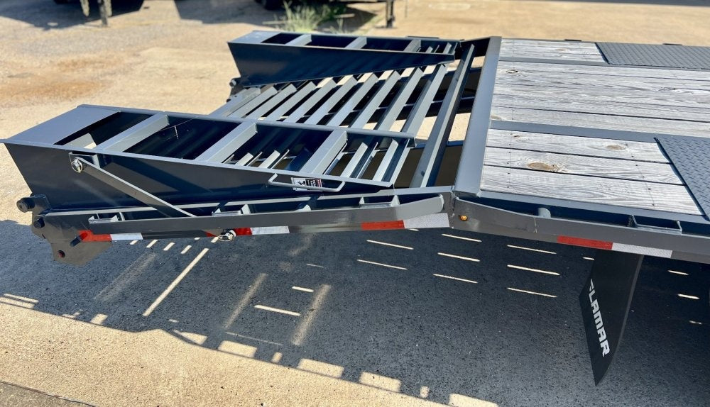 32' FD Gooseneck Trailer 10k Axles Stand Up Ramps - Dual Wheel Deckover/DO 10K MR DW - Stryker Dealership Group