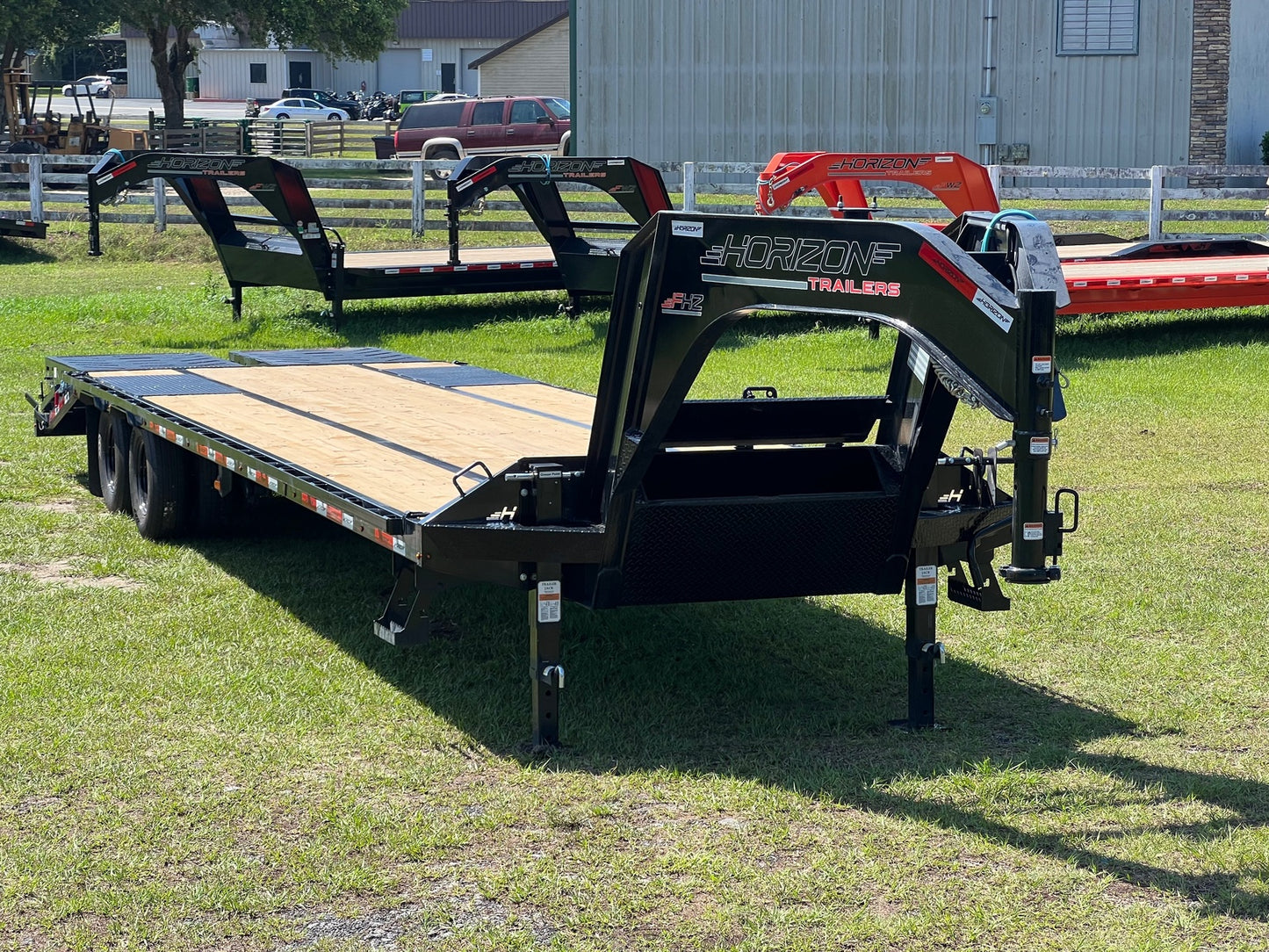 32' FHZ Gooseneck 2-10k Axles Mega Ramps 003708 - Gooseneck Flatbed CDL - Stryker Dealership Group