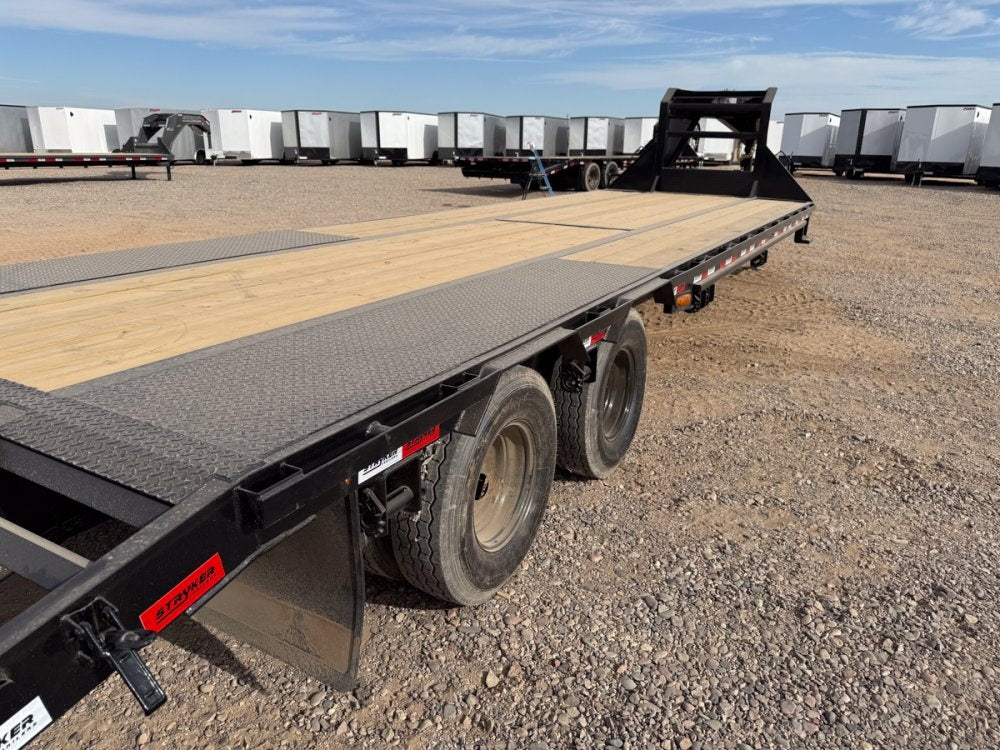 32' Stryker Gooseneck (2) 10K Axles Mega Ramps Dual Wheels - Dual Wheel Deckover - DO 10K MR DW - Stryker Dealership Group