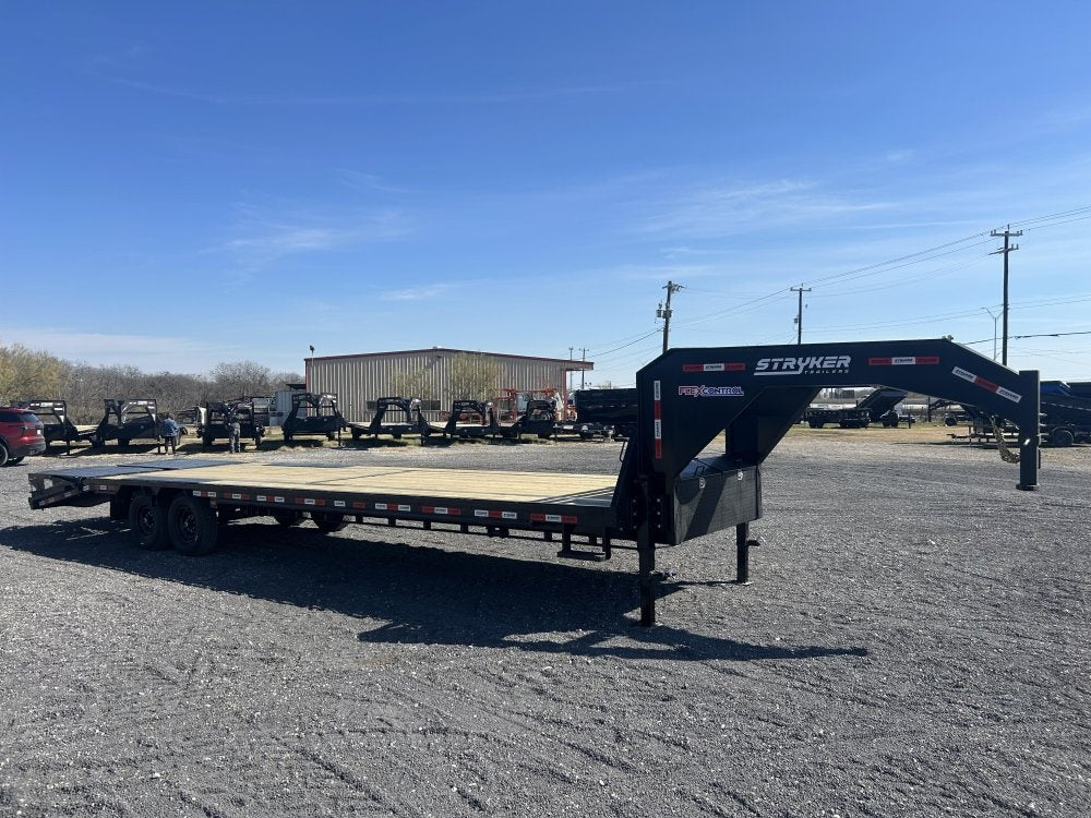 32' Stryker Gooseneck Deckover Trailer Mega Ramps - (2) 7K Axles - Super Single Deckover/DO 7K MR - Stryker Dealership Group