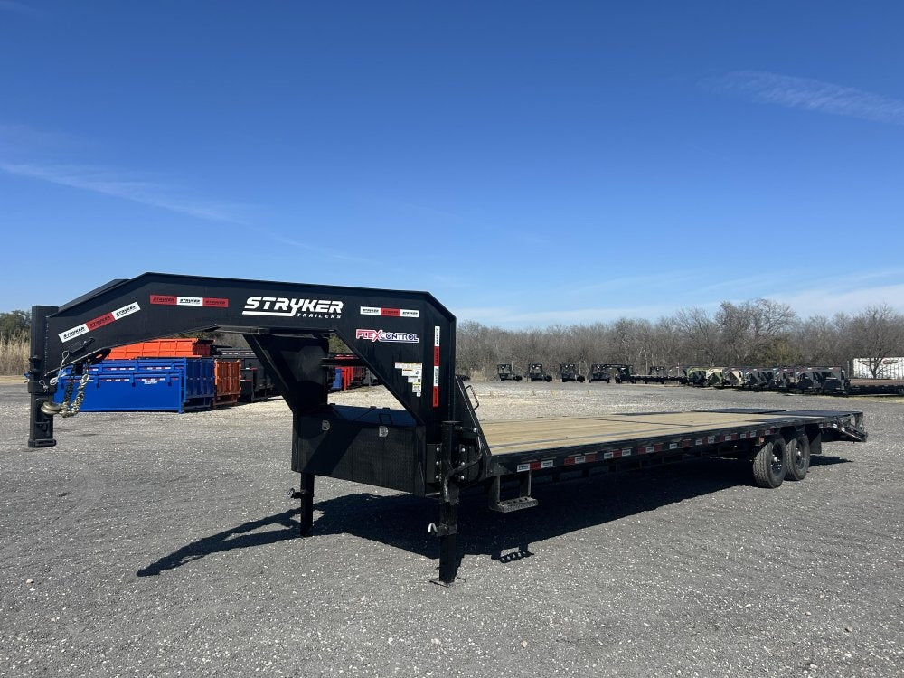 32' Stryker Gooseneck Deckover Trailer Mega Ramps - (2) 7K Axles - Super Single Deckover/DO 7K MR - Stryker Dealership Group