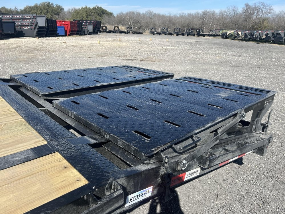 32' Stryker Gooseneck Deckover Trailer Mega Ramps - (2) 7K Axles - Super Single Deckover/DO 7K MR - Stryker Dealership Group