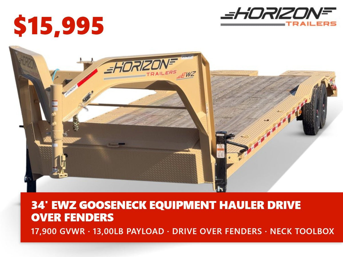 34' EWZ Gooseneck Equipment Hauler 8k Axles 012115 - Stryker Dealership Group
