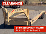 34' EWZ Gooseneck Equipment Hauler 8k Axles 012115 - Stryker Dealership Group