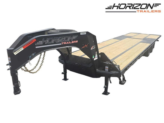 34' FYZ Gooseneck Flat deck Hydraulic Dovetail 12044 - Stryker Dealership Group