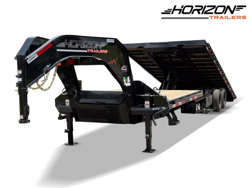 34' Horizon FHS Gooseneck Deckover Tilt Trailer - (2) 10K Axles 014210 - Stryker Dealership Group