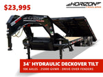 34' Horizon FHS Gooseneck Deckover Tilt Trailer - (2) 10K Axles 014210 - Stryker Dealership Group