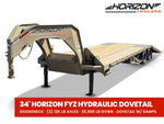 34' Horizon FYZ Gooseneck Hydraulic Dovetail Deckover Trailer - (2) 12K Axles 015564 - Stryker Dealership Group