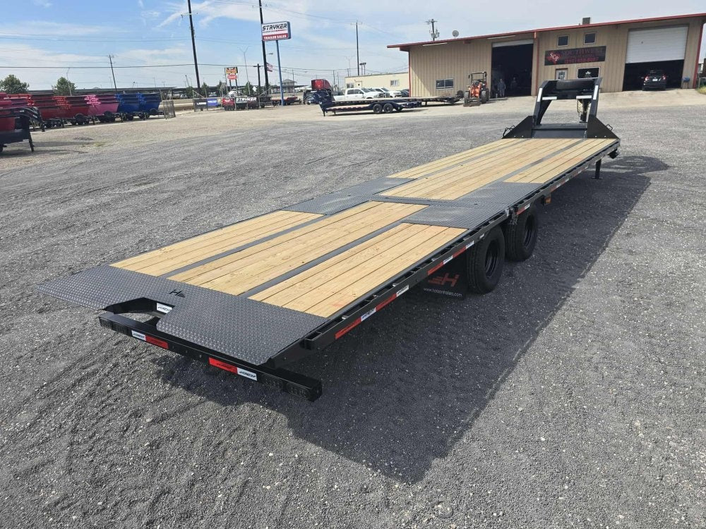 34' FYZ Gooseneck Flat deck Hydraulic Dovetail - Dual Wheel Deckover/DO 12K SD - Stryker Dealership Group