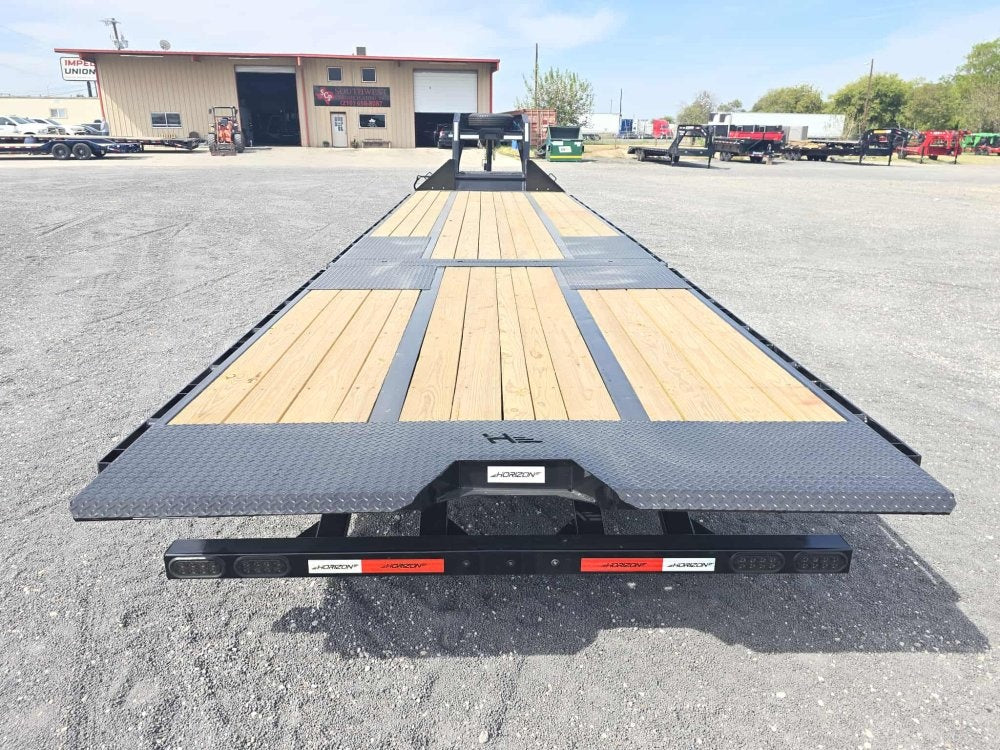 34' FYZ Gooseneck Flat deck Hydraulic Dovetail - Dual Wheel Deckover/DO 12K SD - Stryker Dealership Group