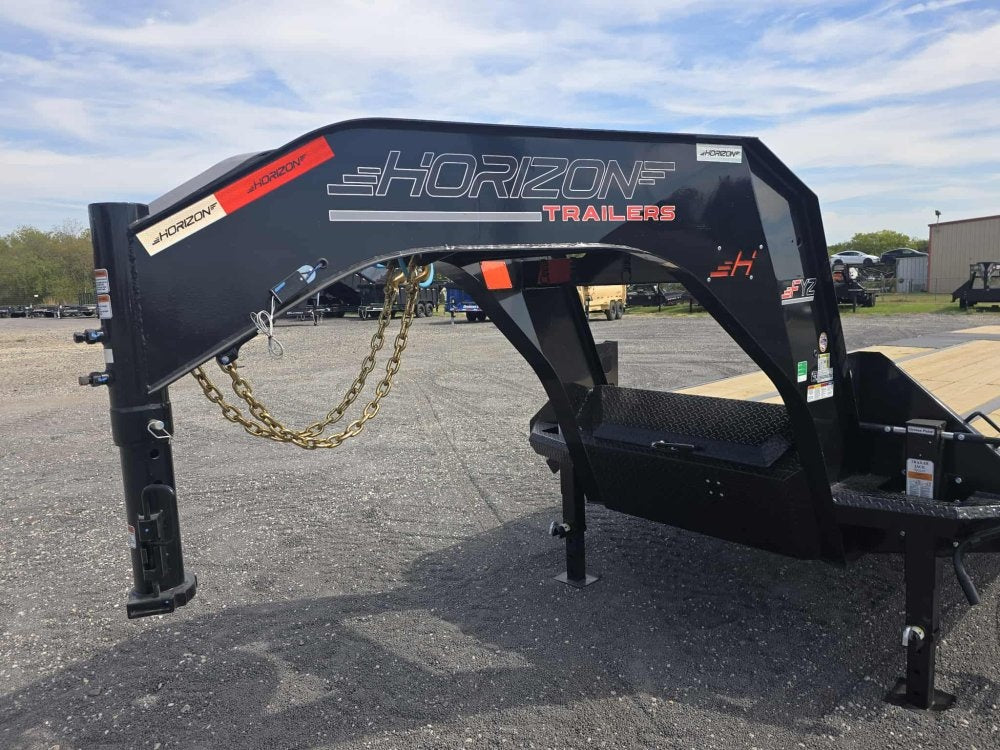 34' FYZ Gooseneck Flat deck Hydraulic Dovetail - Dual Wheel Deckover/DO 12K SD - Stryker Dealership Group