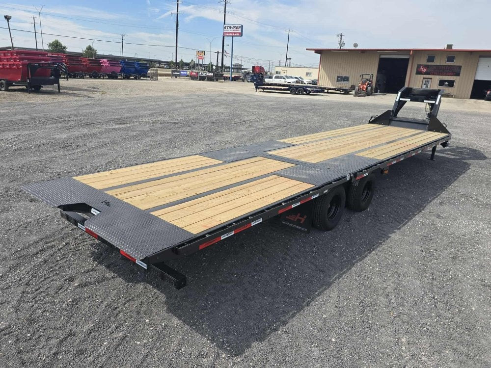 34' FYZ Gooseneck Flat deck Hydraulic Dovetail - Dual Wheel Deckover/DO 12K SD - Stryker Dealership Group