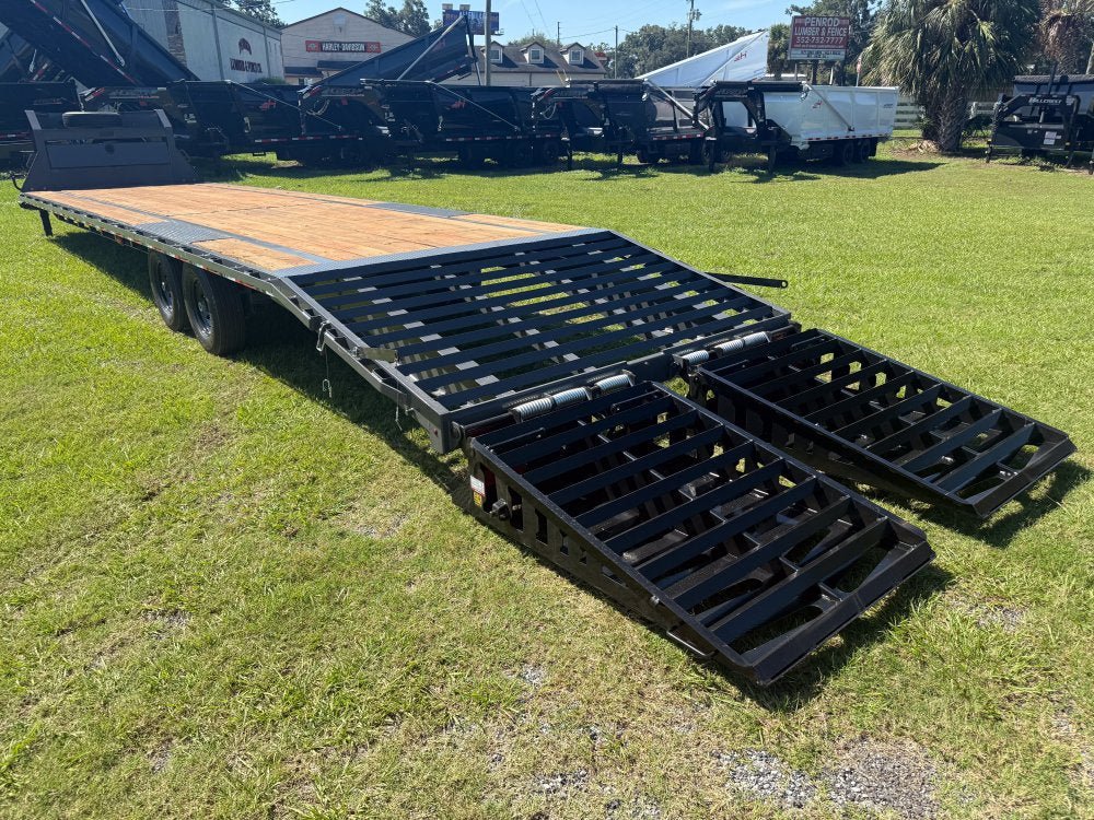 35' DKO Gooseneck Deckover 30' + 5' Mega Ramps (2) 7K Axles 11422 - Stryker Dealership Group