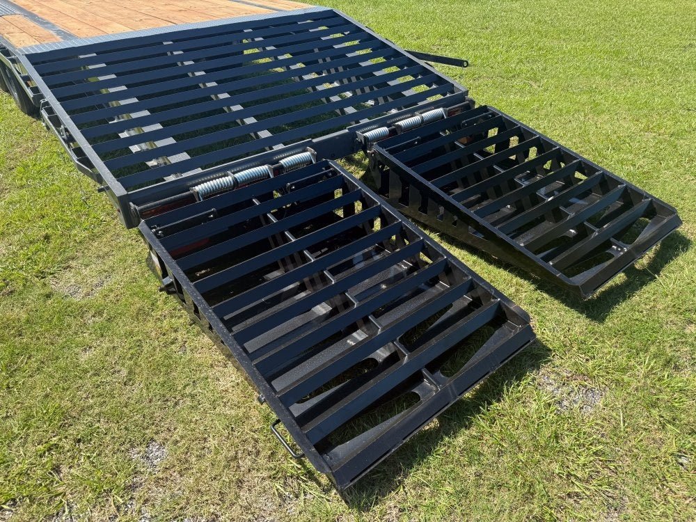 35' DKO Gooseneck Deckover 30' + 5' Mega Ramps (2) 7K Axles 11422 - Stryker Dealership Group