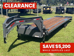 35' DKO Gooseneck Deckover 30' + 5' Mega Ramps (2) 7K Axles 11422 - Stryker Dealership Group