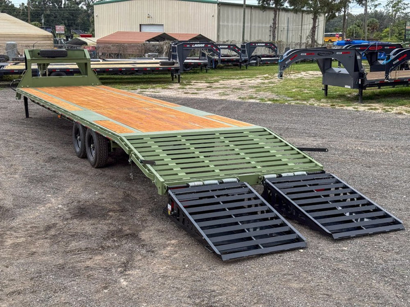 35' DKO Gooseneck Deckover 30'+5' Mega Ramps (2) 8K Axles 010732 - Stryker Dealership Group